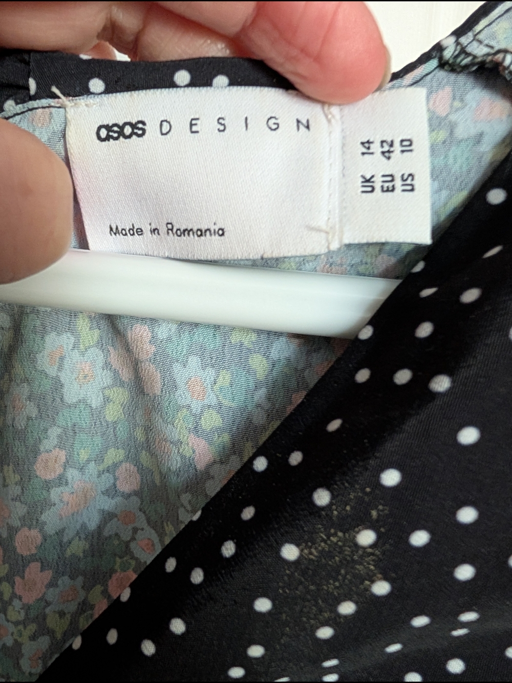 Cute ASOS Mixed Pattern Mini Dress - Picture 4 of 5